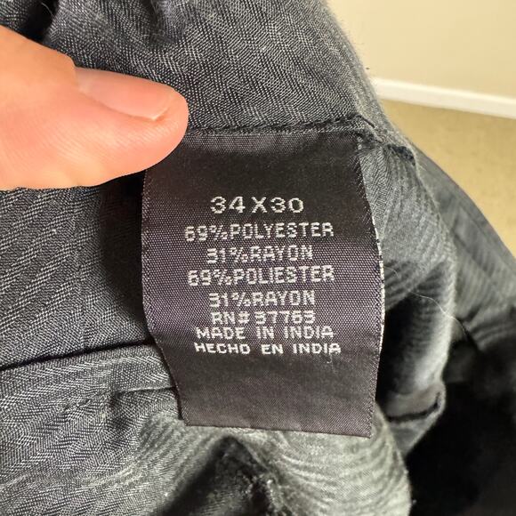 Perry Ellis Portfolio Pinstripe Workwear Straight Dress Pants US Men's 34x30 - Picture 5 of 7